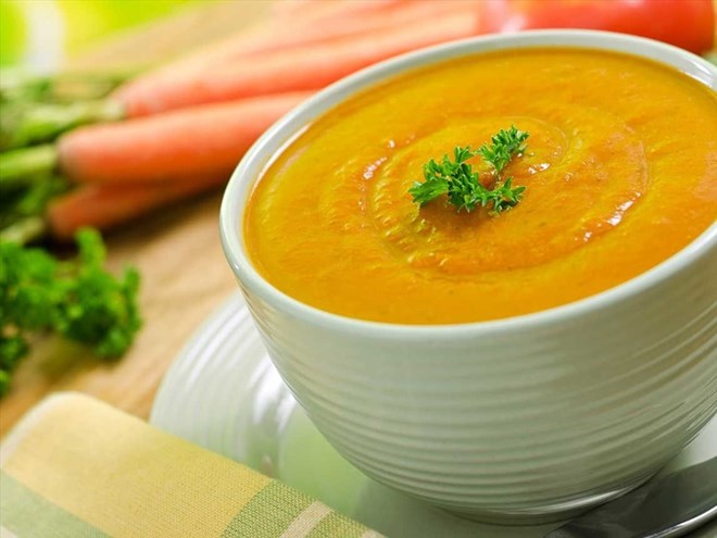 Pumpkin soup. Photo: Xinhua