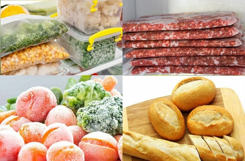 Thực phẩm bảo quản đông lạnh đúng cách sẽ kéo dài thời gian sử dụng, đặc biệt là mùa bão. Ảnh đồ họa: B.C