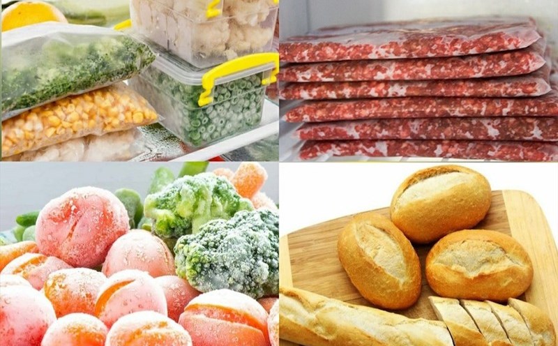 Thực phẩm bảo quản đông lạnh đúng cách sẽ kéo dài thời gian sử dụng, đặc biệt là mùa bão. Ảnh đồ họa: B.C