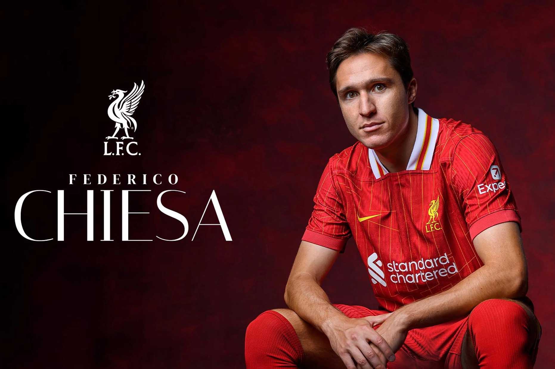 Federico Chiesa đang được kì vọng sẽ lấy lại phong độ trong màu áo mới. Ảnh: Liverpool FC