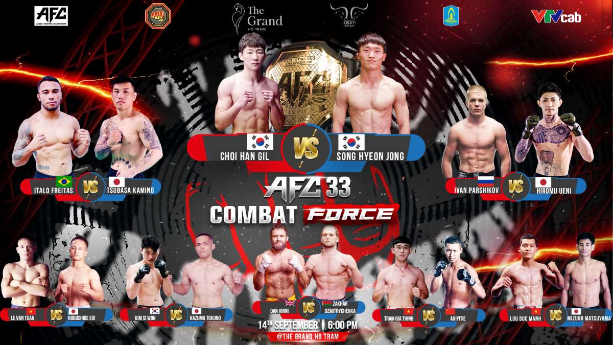 8 cặp đấu hấp dẫn tại sự kiện võ thuật MMA AFC 33. Ảnh: Phong Lê