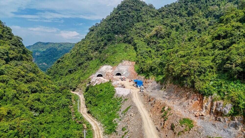 Image recorded on the afternoon of September 6 at the tunnel construction area. Photo: Viet Trung