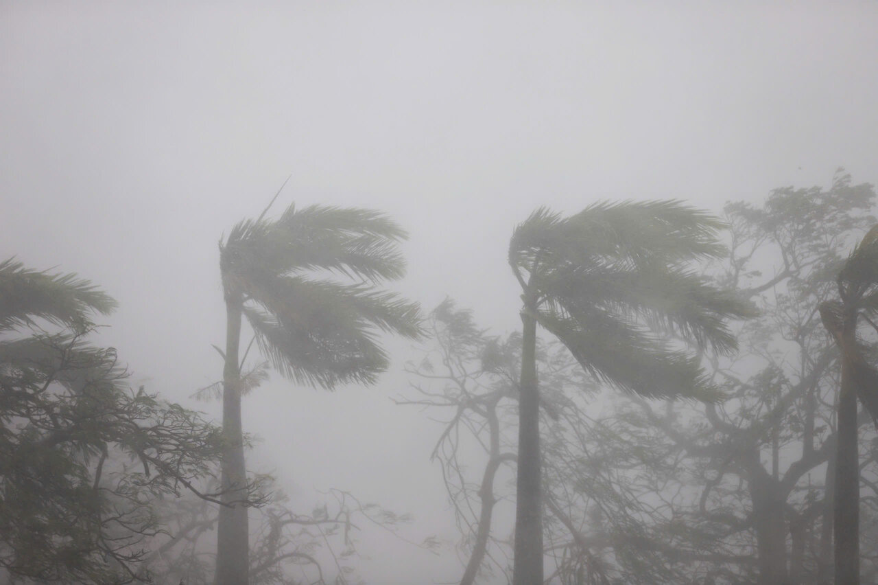 Hải Phòng vẫn có gió giật mạnh khi tâm bão đã đi qua vài giờ.
