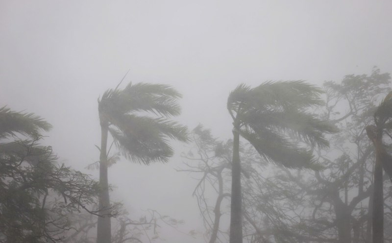 Hải Phòng vẫn có gió giật mạnh khi tâm bão đã đi qua vài giờ.