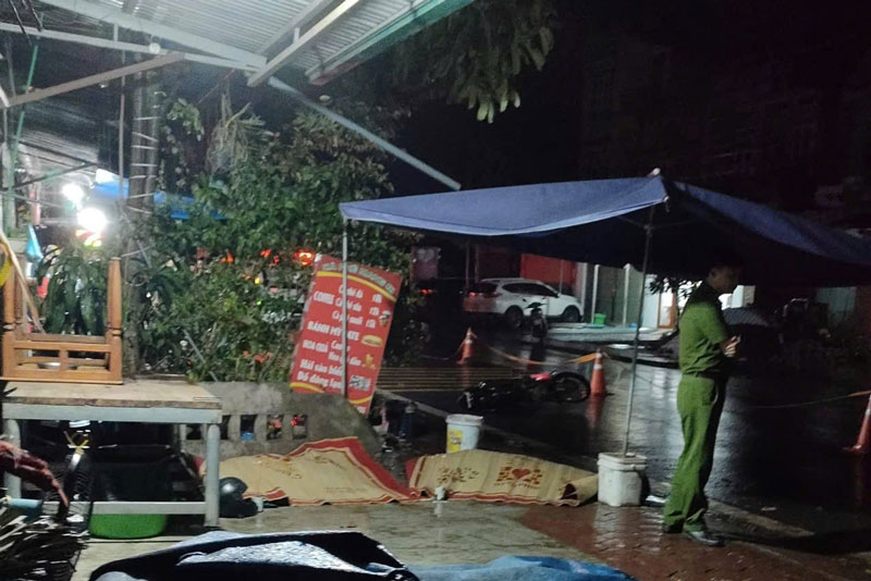 Hiện trường vụ tai nạn giao thông ở Bảo Thắng, Lào Cai khiến 2 người tử vong. Ảnh: Người dân cung cấp