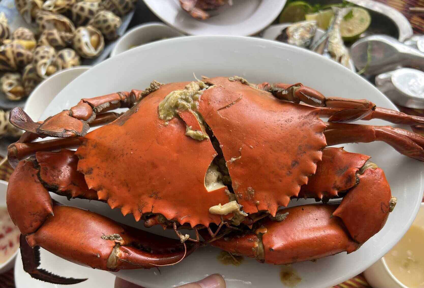 Crab is one of the seafood that should not be eaten with durian. Photo: Kieu Vu