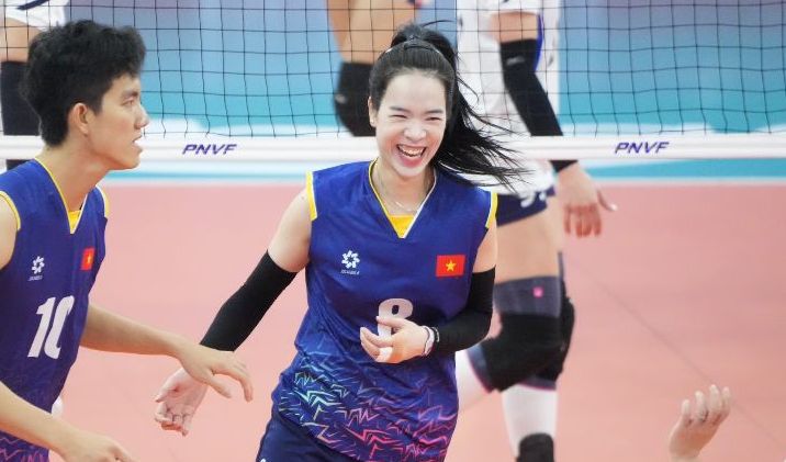 Phụ công Lê Thanh Thúy có phong độ ổn định trong màu áo tuyển bóng chuyền nữ Việt Nam ở năm 2024. Ảnh: AVC