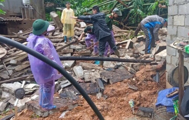 Vụ sạt lở khiến 1 người tử vong ở xã Lâm Sơn, huyện Chi Lăng do ảnh hưởng bão số 3. Ảnh: Báo Lạng Sơn