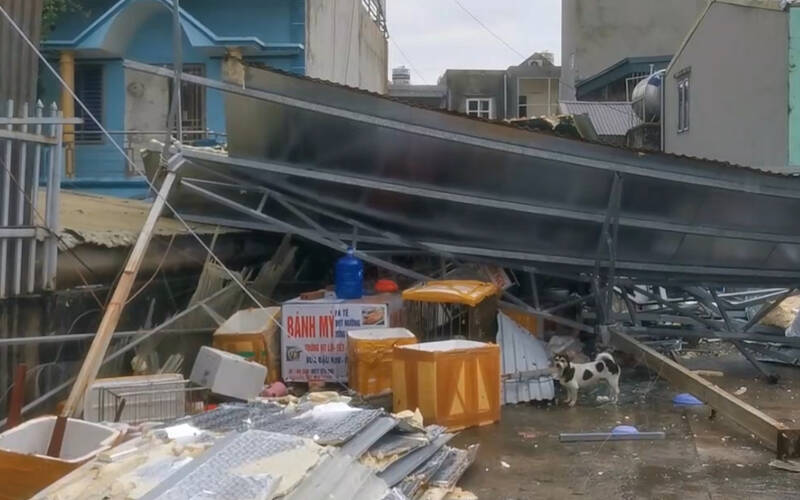 Hạ Long ngổn ngang sau bão. Ảnh: Đoàn Hưng