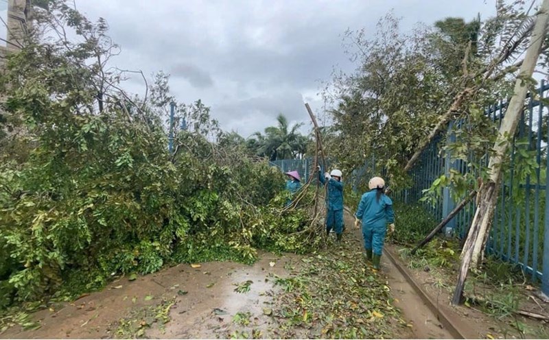 Sun World Ha Long đang khắc phục hậu quả sau bão Yagi. Ảnh: Lan Hương