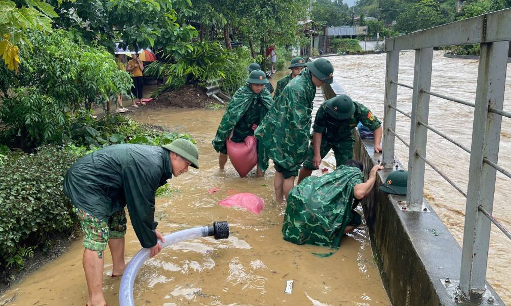 The Border Guard has mobilized more than 3,000 officers and soldiers to respond to storm No. 3. Photo: Border Guard