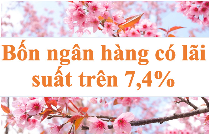 Bốn ngân hàng có lãi suất trên 7,4%. Ảnh minh họa: Hà Vy