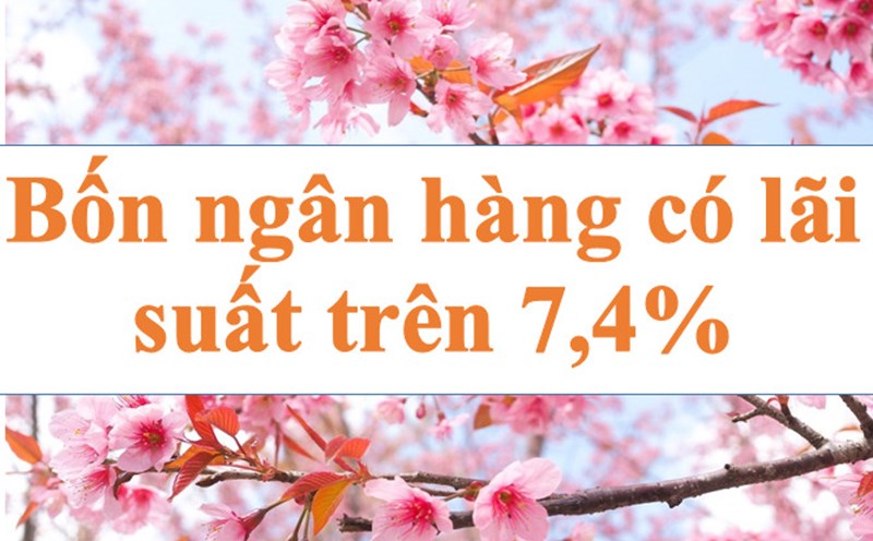 Bốn ngân hàng có lãi suất trên 7,4%. Ảnh minh họa: Hà Vy
