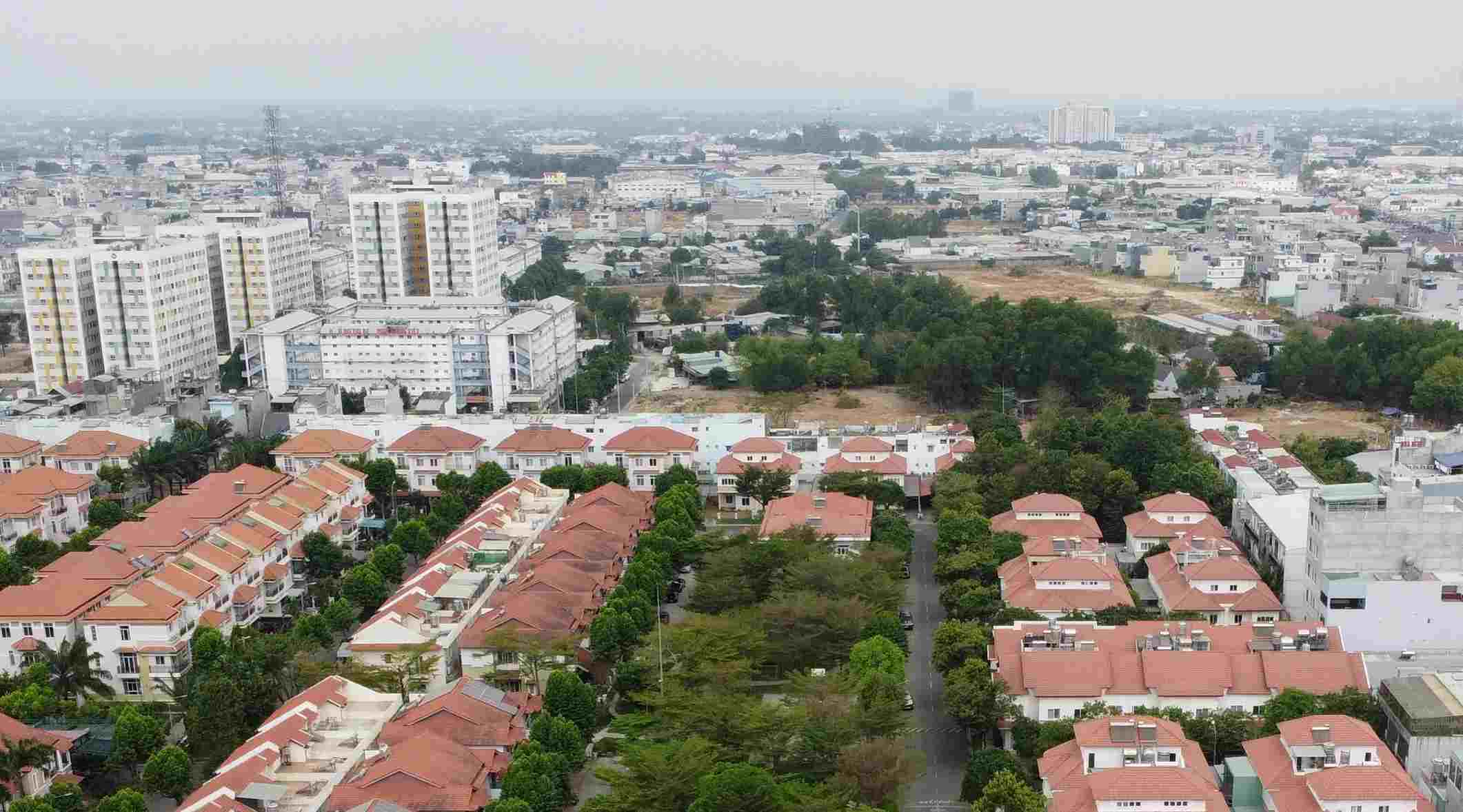 Dự án nhà ở xã hội 1.867 căn được triển khai ở Khu dân cư Viet Sing tại phường Thuận Giao, thành phố Thuận An. Ảnh: Đình Trọng