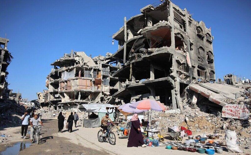 Khung cảnh ở Jabalia, Dải Gaza ngày 8.9. Ảnh: AFP