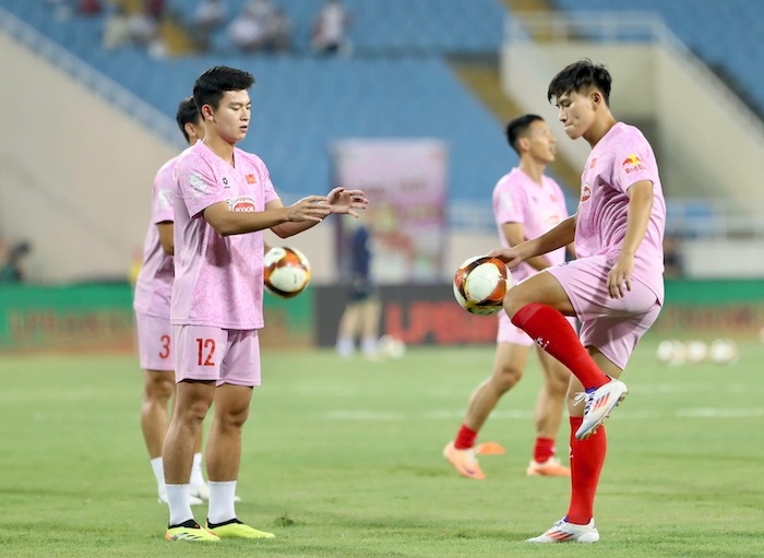 The Vietnamese team has prepared carefully for the upcoming match. Photo: Minh Dan