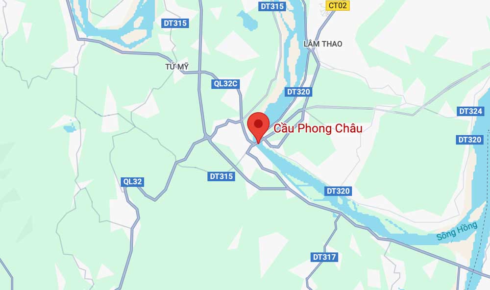 Vị trí cầu Phong Châu.