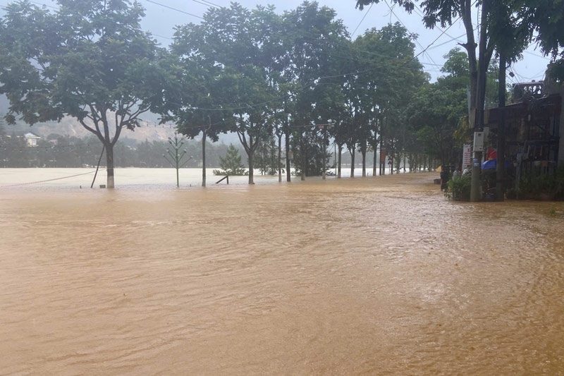 Many communes of Simacai district (Lao Cai) were flooded. Photo: Provided by the unit