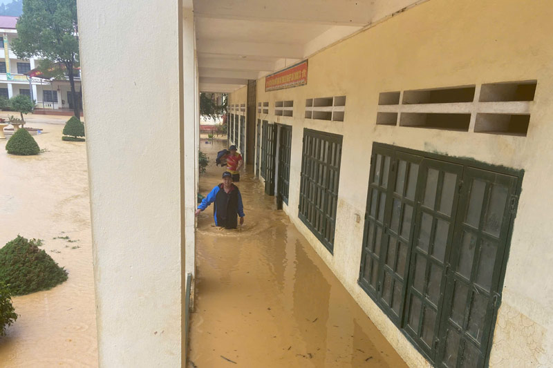 School flooded. Photo: Provided by Unit