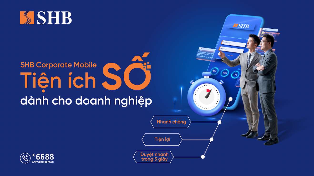 SHB tăng cường “điểm chạm số” cho khách hàng doanh nghiệp. Ảnh: SHB