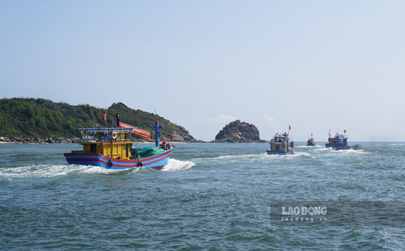 Tàu cá của ngư dân Bình Định ra khơi đánh bắt. Ảnh: Hoài Luân
