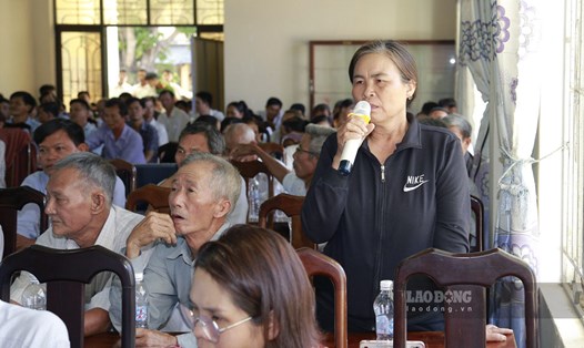Nhiều cử tri tỉnh Bình Định kiến nghị, phản ánh các nội dung liên quan đến các lĩnh vực đất đai tại xã Bình Nghi (huyện Tây Sơn). Ảnh: Hoài Luân