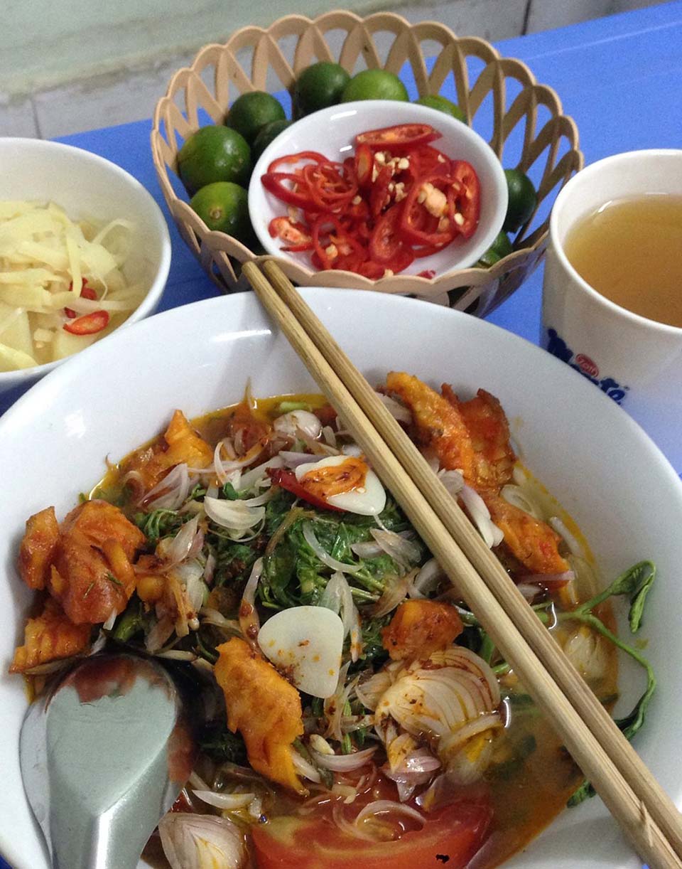 Bun ca day dan. Anh: Bun ca Thai Binh