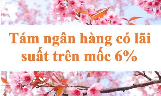 Tám ngân hàng có lãi suất trên mốc 6%. Ảnh minh họa: Hà Vy