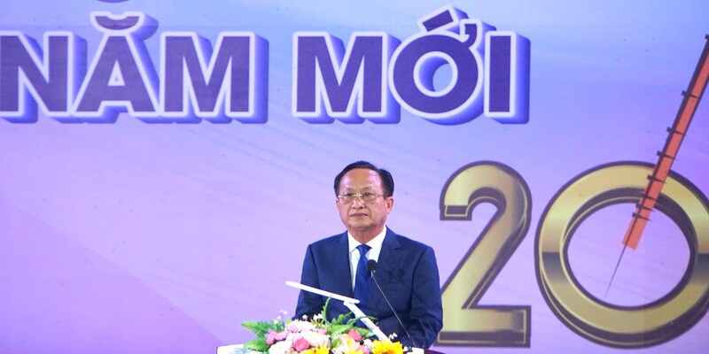 Chủ tịch Bạc Liêu gửi thông điệp chúc mừng năm mới. Ảnh: Nhật Hồ