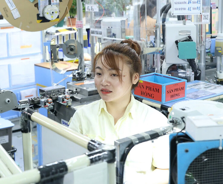 Ms. Quach Thi Huong, like many other workers, hopes to have stable jobs in 2025. Photo: Manh Quan