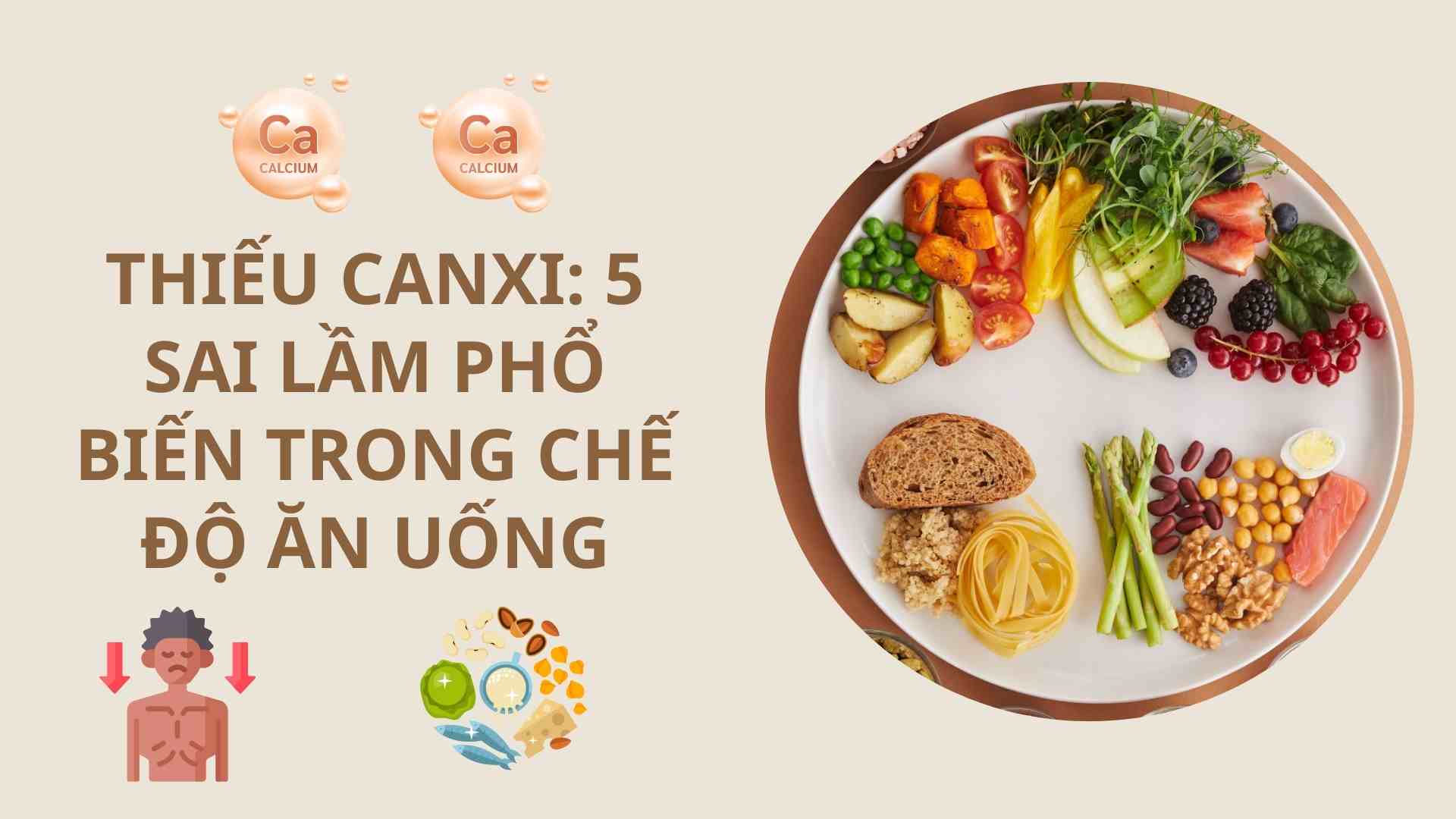 Calcium deficiency: 5 common dietary mistakes. Graphics: Cao Thom