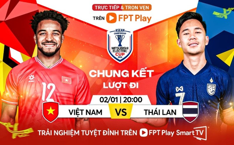 Vietnam team welcomes Thailand in the first leg of the 2024 ASEAN Cup final. Photo: FPT Play