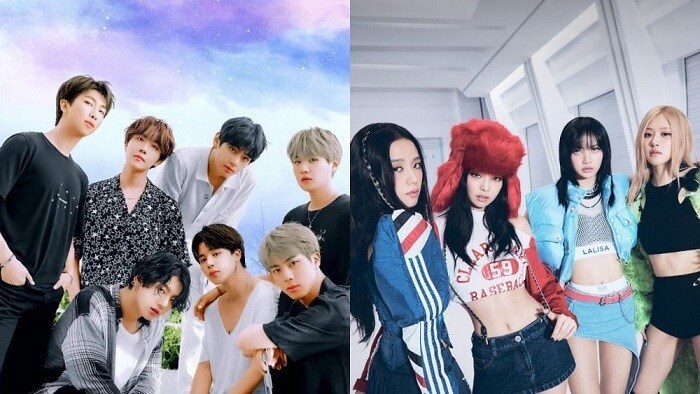 BTS and Blackpink. Photo: Naver