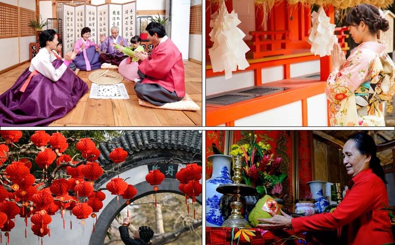 Interesting Lunar New Year customs in Asian countries. Graphics: Dinh Thien