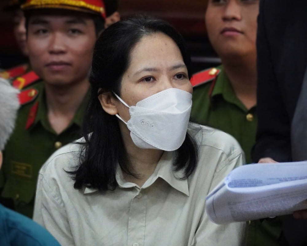 Bị cáo Phạm Thị Tuyết Nhung (Giám đốc Công ty Angel Lina) vẽ dự án ảo, lừa đảo hơn 800 tỉ bị tuyên án chung thân. Ảnh: Anh Tú






