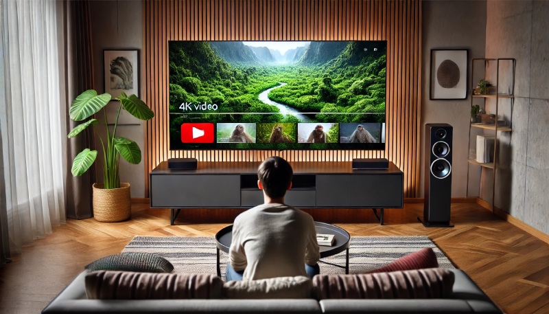 YouTube TV makes it easier to find 4K content. Illustration created by AI