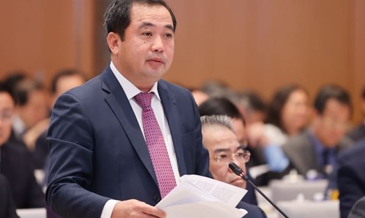 Bí thư Tỉnh ủy Hải Dương Trần Đức Thắng thông tin về việc sắp xếp, tinh gọn bộ máy của địa phương. Ảnh: VGP