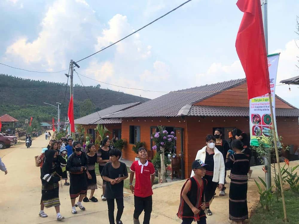 A corner of Tu Tho tourist village in the mountainous region of Kon Tum. Photo: Thanh Tuan