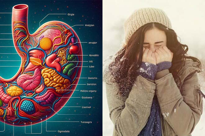 Cold weather makes you susceptible to intestinal health problems. Graphics: Ngoc Thuy