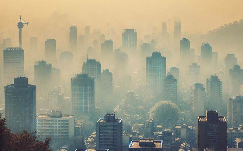 As pollution levels rise, poor air quality can aggravate respiratory diseases and lead to chronic health problems. Photo - AI: Ngoc Thuy