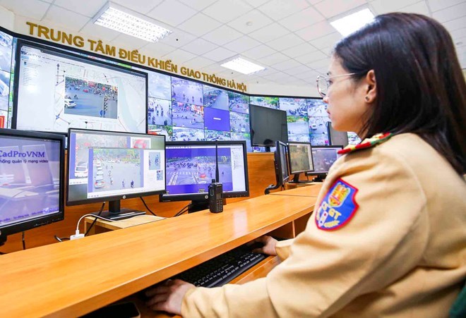 Notification of fines via VNeTraffic application. Illustration photo: Hanoi Police