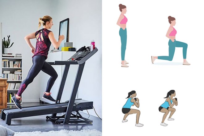 Exercising with a treadmill indoors in winter helps protect your health. Graphics: Thanh Thanh