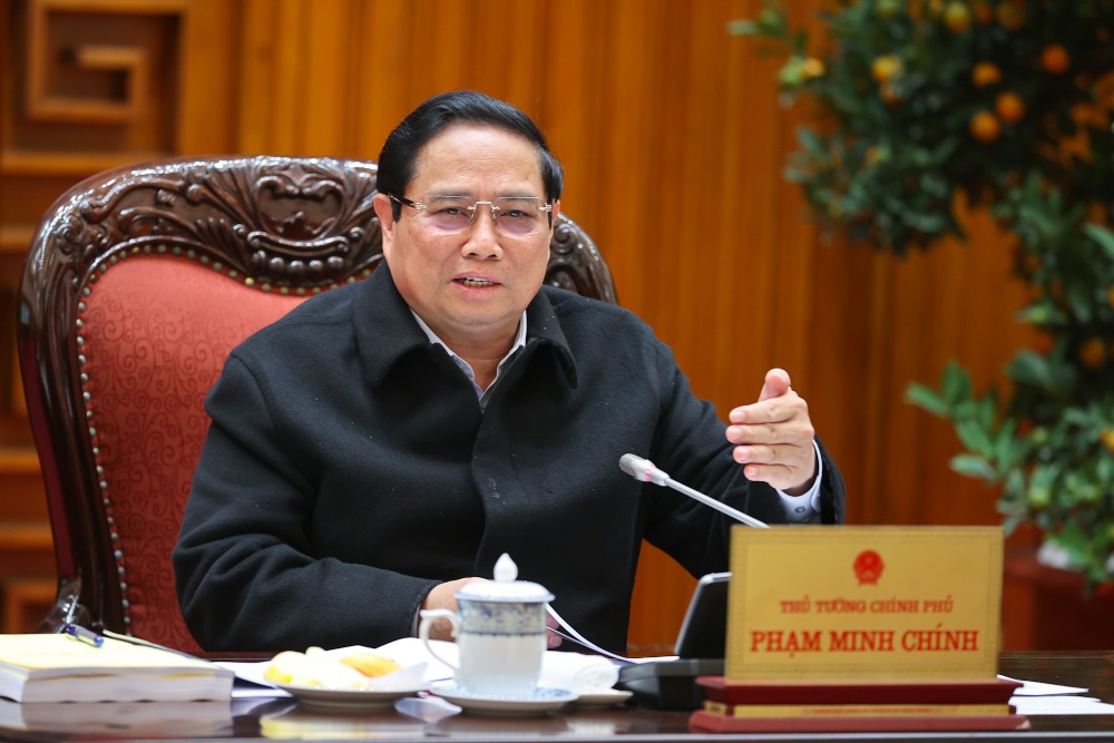 Prime Minister Pham Minh Chinh delivered a concluding speech at the 9th meeting of the Government Steering Committee on reviewing the implementation of Resolution No. 18-NQ/TW of the 12th Party Central Committee. Photo: VGP/Nhat Bac