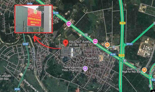 Khi bị phạt nguội trên cao tốc Nội Bài - Lào Cai, đoạn qua các tỉnh Phú Thọ, Yên Bái, người vi phạm có thể liên hệ Đội TTKSGTĐB-Cao tốc số 1 để được hướng dẫn nộp phạt. Ảnh: Google Maps
