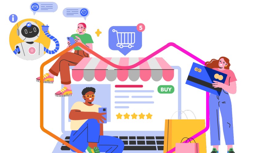 AI (artificial intelligence) has a great influence on users' behavior and shopping decisions on e-commerce platforms. Photo: Lazada