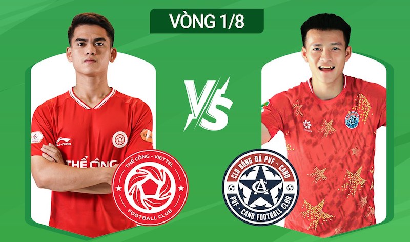 The Cong Viettel meets PVF-CAND in the 1/8 round of the 2024-2025 National Cup. Photo: FPT Play