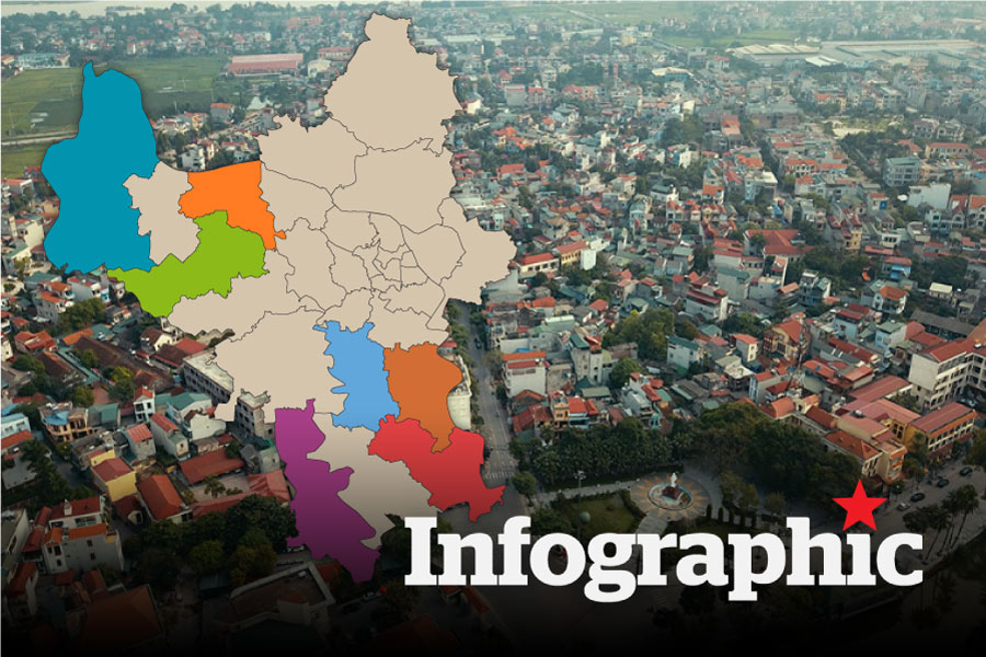 Quy mô dân số, diện tích các xã mới thành lập tại các huyện của Hà Nội
