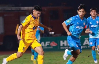 Song Lam Nghe An won 1-0 against Da Nang in the 1/8 round of the 2024-2025 National Cup. Photo: SLNA FC