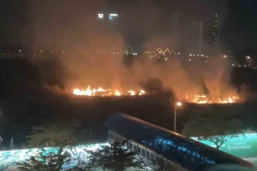 Khu vực xảy ra cháy. Ảnh: Người dân cung cấp