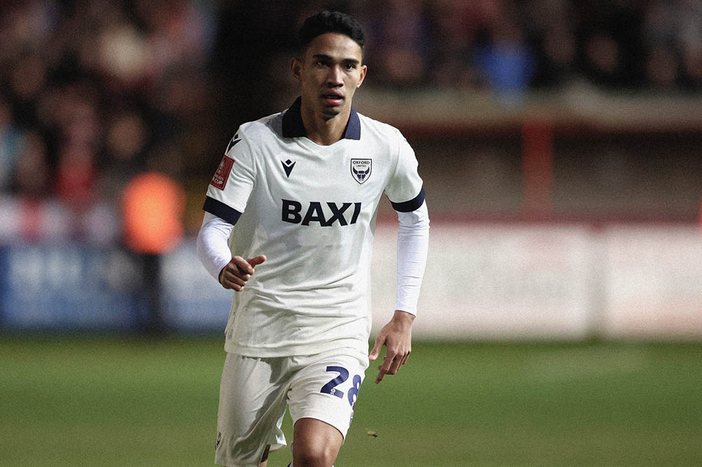 Indonesian striker Marselino Ferdinan was brought in by Oxford United in the 2024-2025 FA Cup. Photo: Oxford United